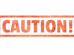 Bild das das Wort "Caution" zeigt