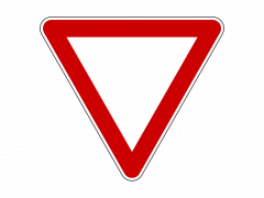 Bild das das Verkehrsschild "Achtung" zeigt